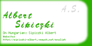 albert sipiczki business card